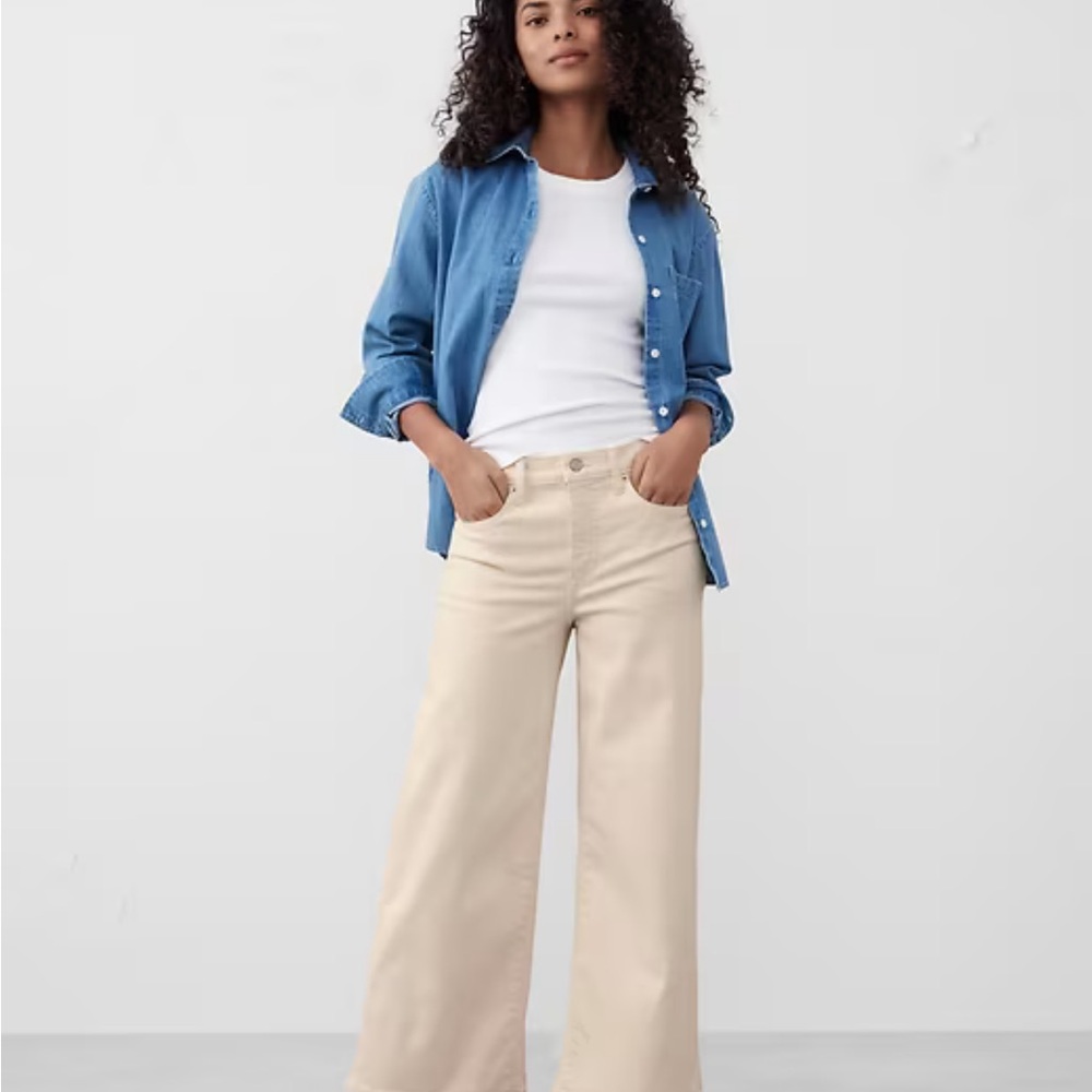 Banana Republic WIDE-LEG HIGH-RISE CROPPED JEAN